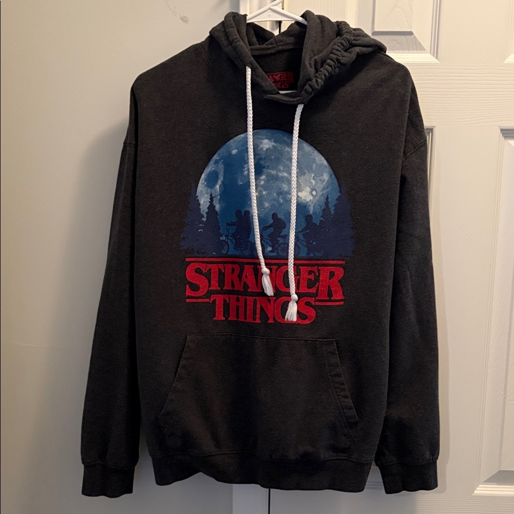 Black Graphic Hoodie - Moon Scene